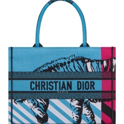 Fake Christian Dior Medium Dior Book Tote Blue Replica