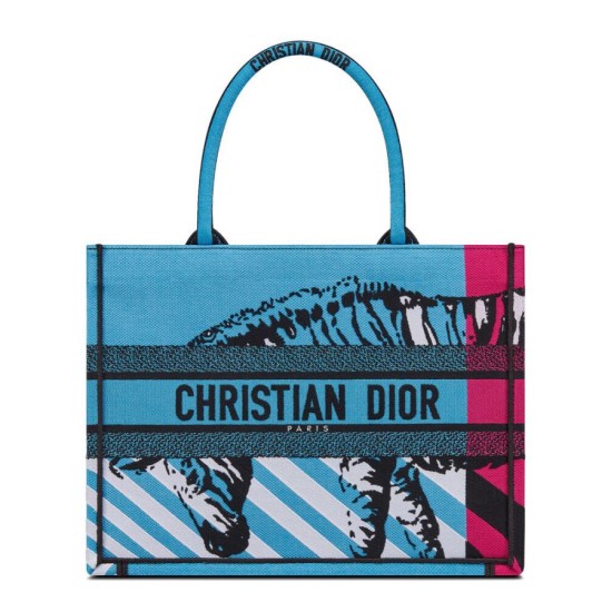 Fake Christian Dior Medium Dior Book Tote Blue Replica