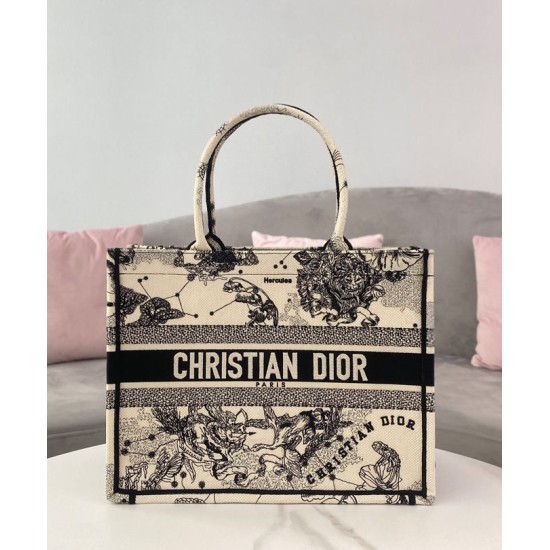 Fake Christian Dior Medium Dior Book Tote Cream Replica