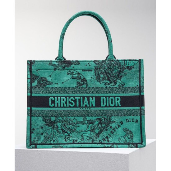 Replica Christian Dior Medium Dior Book Tote Green