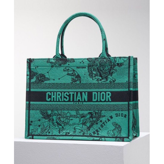 Replica Christian Dior Medium Dior Book Tote Green