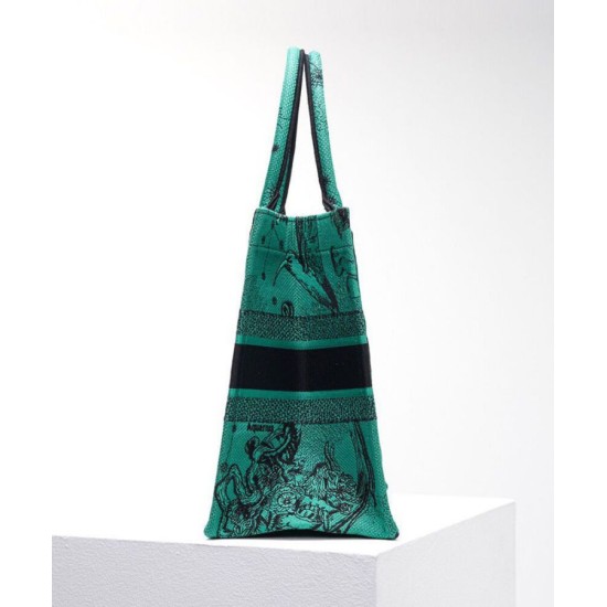 Replica Christian Dior Medium Dior Book Tote Green