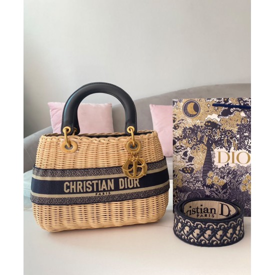 Replica Christian Dior Medium Lady Dior Bag Apricot