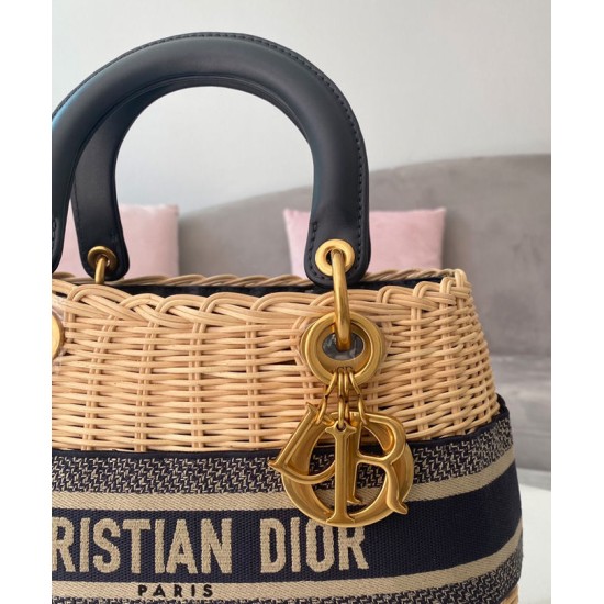 Replica Christian Dior Medium Lady Dior Bag Apricot