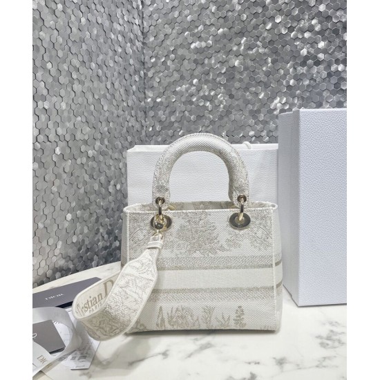 Replica Christian Dior Medium Lady D-Lite Bag Golden