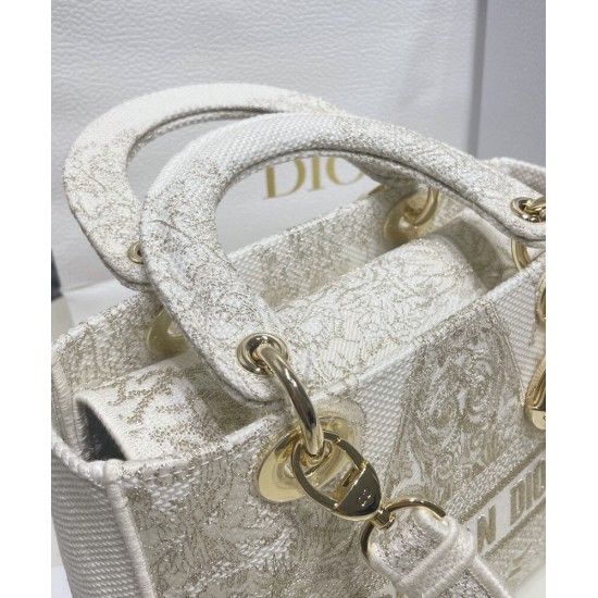 Replica Christian Dior Medium Lady D-Lite Bag Golden