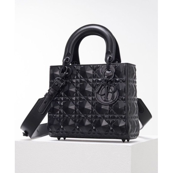 Fake Christian Dior Small Lady Dior My Abcdior Bag Black Replica
