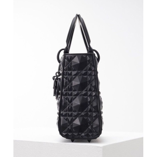 Fake Christian Dior Small Lady Dior My Abcdior Bag Black Replica