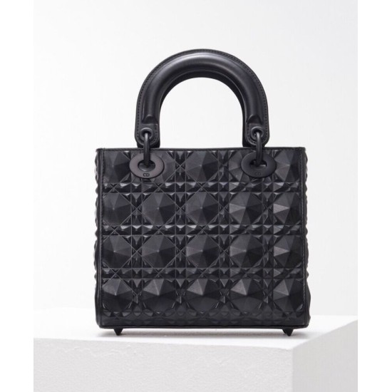 Fake Christian Dior Small Lady Dior My Abcdior Bag Black Replica