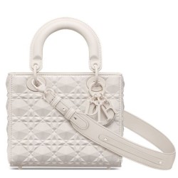 Fake Christian Dior Small Lady Dior My Abcdior Bag Cream Replica