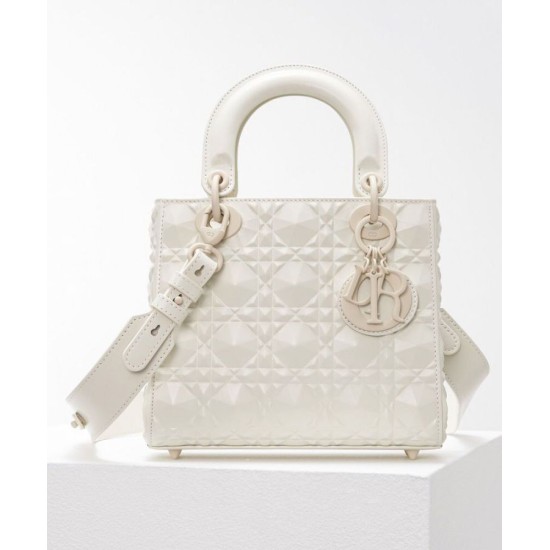 Fake Christian Dior Small Lady Dior My Abcdior Bag Cream Replica