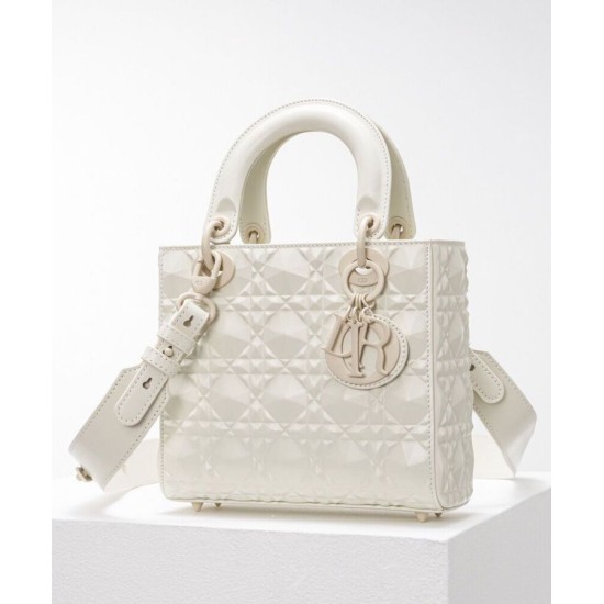 Fake Christian Dior Small Lady Dior My Abcdior Bag Cream Replica