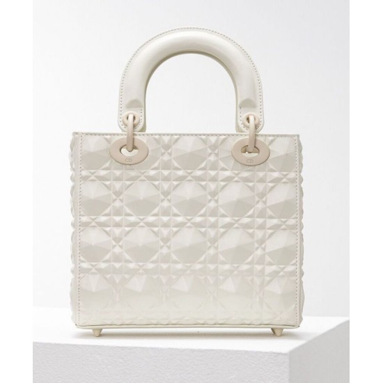 Fake Christian Dior Small Lady Dior My Abcdior Bag Cream Replica