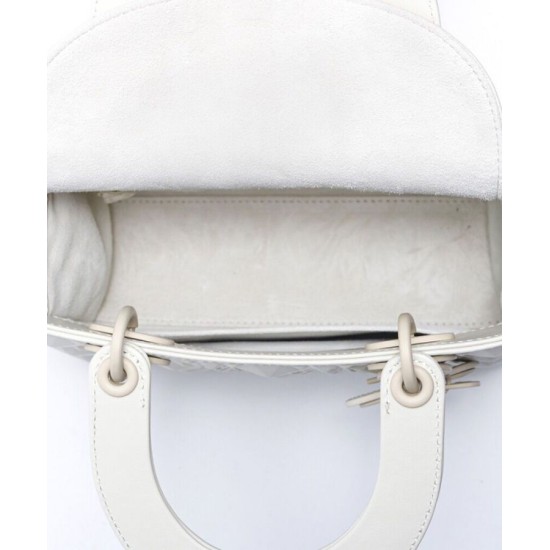 Fake Christian Dior Small Lady Dior My Abcdior Bag Cream Replica