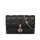 Fake Christian Dior Lady Dior Chain Pouch Black Replica