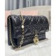 Fake Christian Dior Lady Dior Chain Pouch Black Replica