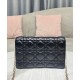 Fake Christian Dior Lady Dior Chain Pouch Black Replica