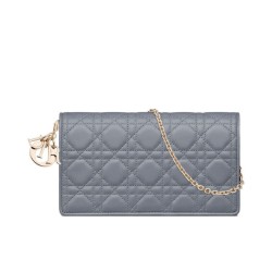 Replica Christian Dior Lady Dior Pouch Blue