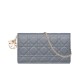 Replica Christian Dior Lady Dior Pouch Blue