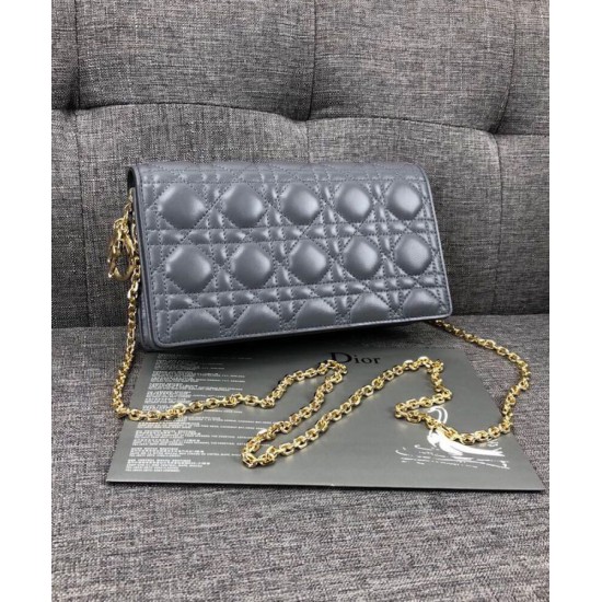 Replica Christian Dior Lady Dior Pouch Blue