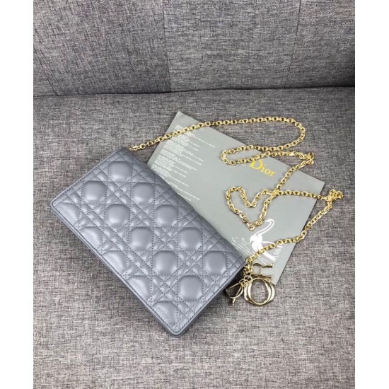Replica Christian Dior Lady Dior Pouch Blue