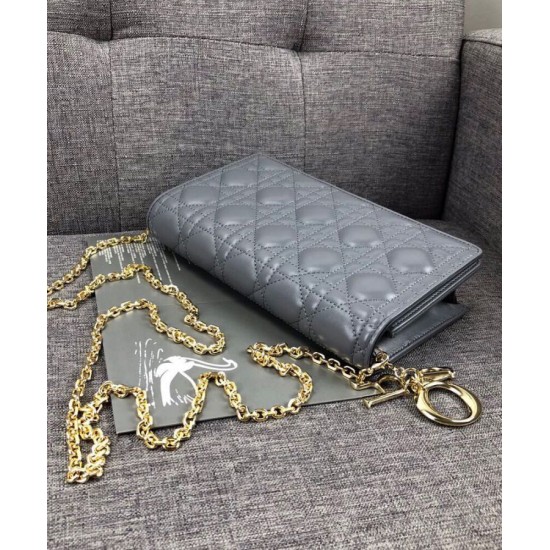 Replica Christian Dior Lady Dior Pouch Blue