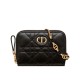 Replica Christian Dior Mini Dior Caro Zipped Pouch Black