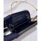 Replica Christian Dior Mini Dior Caro Zipped Pouch Black