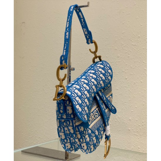 Replica Christian Dior Saddle Bag Blue
