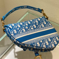 Replica Christian Dior Saddle Bag Blue