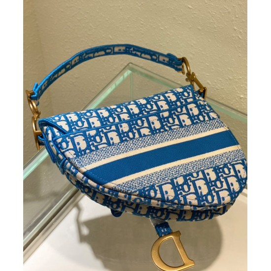 Replica Christian Dior Saddle Bag Blue