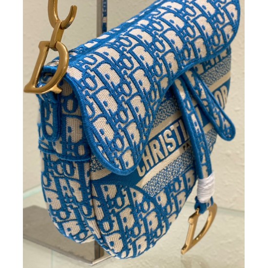 Replica Christian Dior Saddle Bag Blue