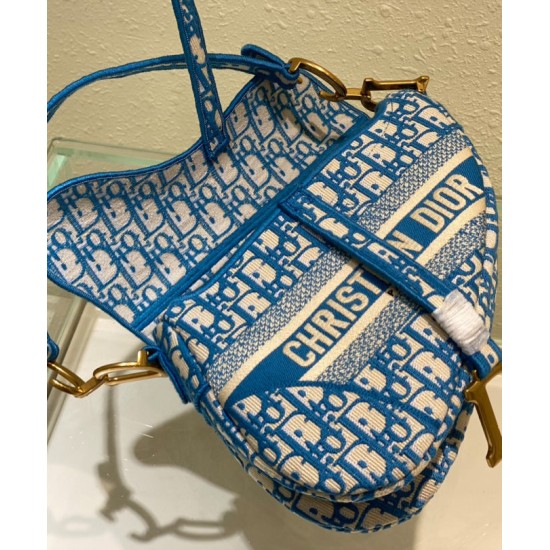 Replica Christian Dior Saddle Bag Blue