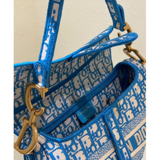 Replica Christian Dior Saddle Bag Blue
