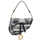 Fake Christian Dior Saddle Bag Dark Blue Replica
