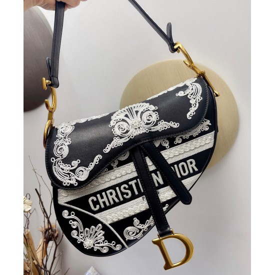 Fake Christian Dior Saddle Bag Dark Blue Replica