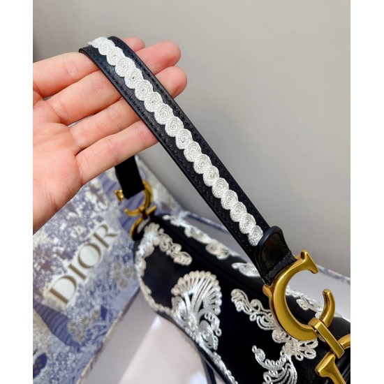 Fake Christian Dior Saddle Bag Dark Blue Replica