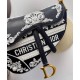 Fake Christian Dior Saddle Bag Dark Blue Replica