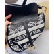 Fake Christian Dior Saddle Bag Dark Blue Replica