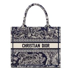 Replica Christian Dior Small Dior Book Tote Dark Blue