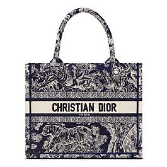 Replica Christian Dior Small Dior Book Tote Dark Blue