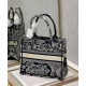 Replica Christian Dior Small Dior Book Tote Dark Blue