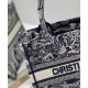 Replica Christian Dior Small Dior Book Tote Dark Blue