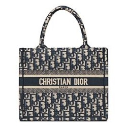 Replica Christian Dior Small Dior Book Tote Dark Blue