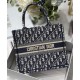 Replica Christian Dior Small Dior Book Tote Dark Blue