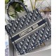 Replica Christian Dior Small Dior Book Tote Dark Blue