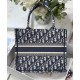 Replica Christian Dior Small Dior Book Tote Dark Blue