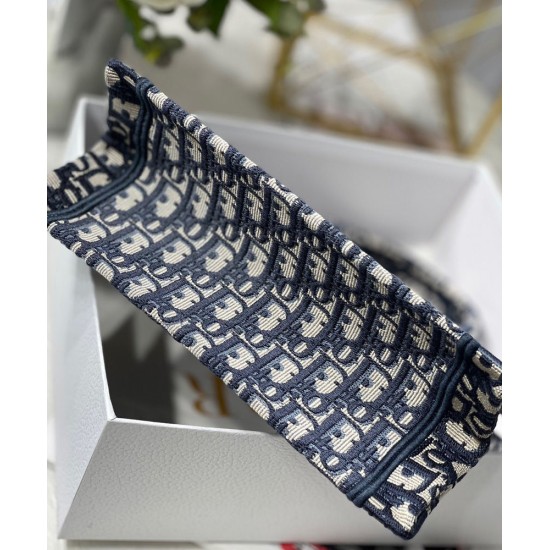 Replica Christian Dior Small Dior Book Tote Dark Blue