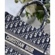 Replica Christian Dior Small Dior Book Tote Dark Blue