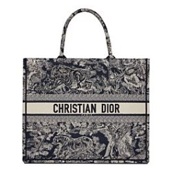 Replica Christian Dior Large Dior Book Tote Dark Blue